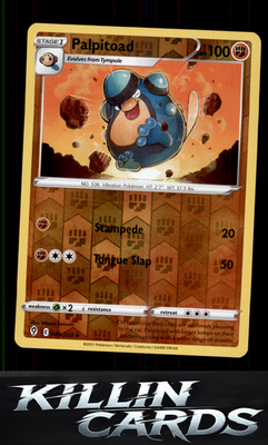 Reverse Holofoil Palpitoad 089/203 Pokemon Uncommon SWSH07: Evolving Skies Card