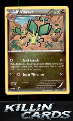 Vibrava 109/160 Pokemon Uncommon XY - Primal Clash Card NM