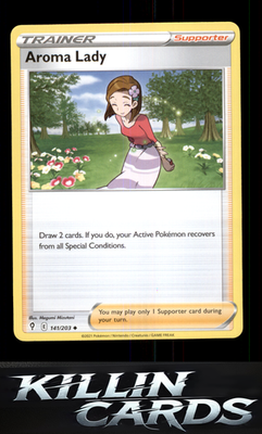 Aroma Lady 141/203 Pokemon Uncommon SWSH07: Evolving Skies Card NM