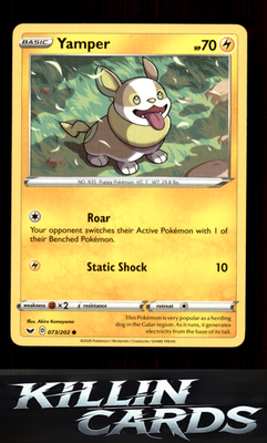 Yamper (073) 073/202 Pokemon Common SWSH01: Sword & Shield Base Set Card NM