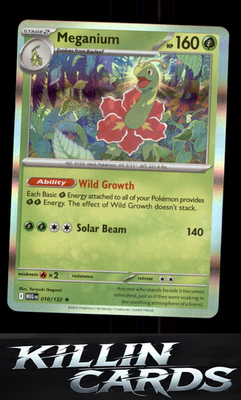 Meganium 010/132 Pokemon Rare ME01: Mega Evolution Card NM