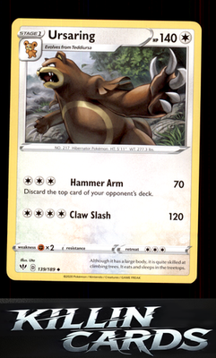 Ursaring 139/189 Pokemon Uncommon SWSH03: Darkness Ablaze Card NM
