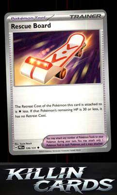 Rescue Board 126/131 Pokemon Uncommon SV: Prismatic Evolutions Card NM