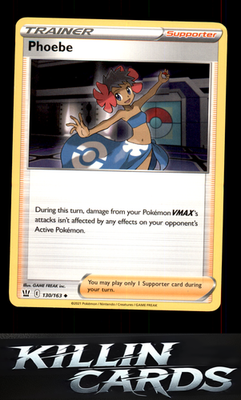 Phoebe 130/163 Pokemon Uncommon SWSH05: Battle Styles Card NM