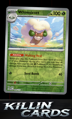 Reverse Holofoil Whimsicott 008/131 Pokemon Rare SV: Prismatic Evolutions Card N