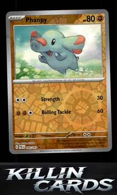 Reverse Holofoil Phanpy 048/091 Pokemon Common SV: Paldean Fates Card NM