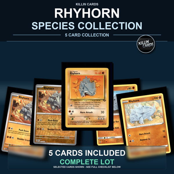 Pokemon TCG Rhyhorn Species Collection 5 Different Cards