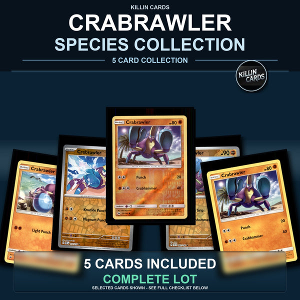 Pokemon TCG Crabrawler Species Collection 5 Different Cards