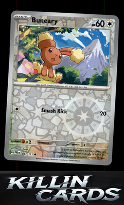 Reverse Holofoil Buneary 083/131 Pokemon Common SV: Prismatic Evolutions Card NM