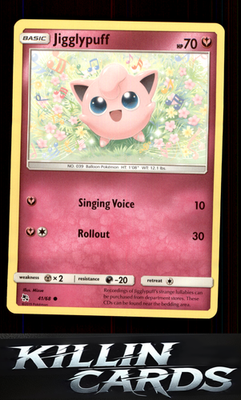 Jigglypuff 41/68 Pokemon Common Hidden Fates Card NM