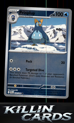 Reverse Holofoil Prinplup 028/094 Pokemon Common ME02: Phantasmal Flames Card NM