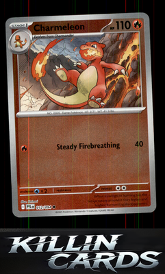 Reverse Holofoil Charmeleon 012/094 Pokemon Common ME02: Phantasmal Flames Card