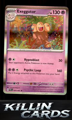 Exeggutor 024/091 Pokemon Rare SV: Paldean Fates Card NM