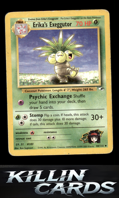 Erika's Exeggutor 044/132 Pokemon Uncommon Gym Heroes Card NM
