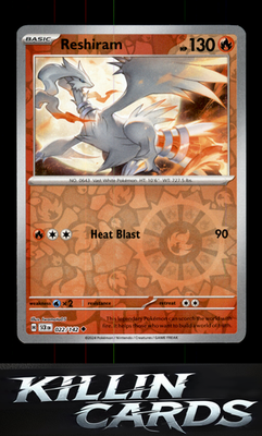 Reverse Holofoil Reshiram 022/142 Pokemon Uncommon SV07: Stellar Crown Card NM