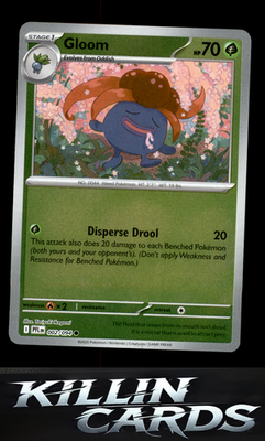 Reverse Holofoil Gloom 002/094 Pokemon Common ME02: Phantasmal Flames Card NM