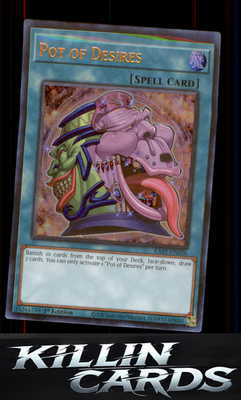 1st Edition Pot of Desires RA01-EN056 YuGiOh Super Rare 25th Anniversary Rarity