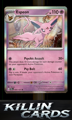 Espeon 033/131 Pokemon Rare SV: Prismatic Evolutions Card NM