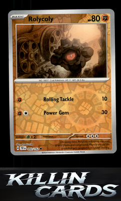 Reverse Holofoil Rolycoly 093/162 Pokemon Common SV05: Temporal Forces Card NM