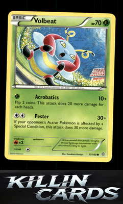 Volbeat 17/160 Pokemon Common XY - Primal Clash Card NM