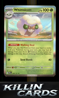 Whimsicott 008/131 Pokemon Rare SV: Prismatic Evolutions Card NM