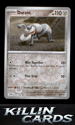 Reverse Holofoil Durant 070/086 Pokemon Uncommon SV: White Flare Card NM