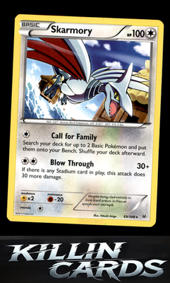 Skarmory 69/108 Pokemon Rare XY - Roaring Skies Card NM