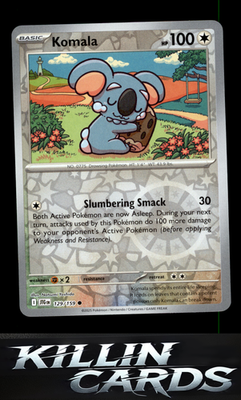 Reverse Holofoil Komala 129/159 Pokemon Common SV09: Journey Together Card NM