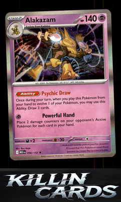 Alakazam 056/132 Pokemon Rare ME01: Mega Evolution Card NM