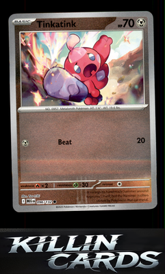 Reverse Holofoil Tinkatink 096/132 Pokemon Common ME01: Mega Evolution Card NM
