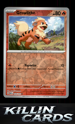 Reverse Holofoil Growlithe 058/165 Pokemon Common SV: Scarlet & Violet 151 Card