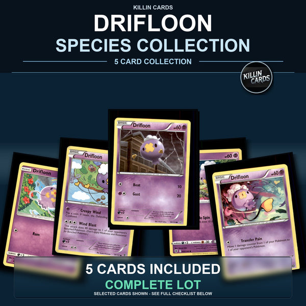 Pokemon TCG Drifloon Species Collection 5 Different Cards