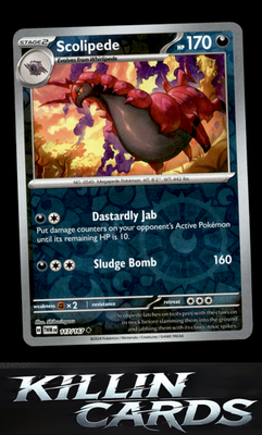 Reverse Holofoil Scolipede 117/167 Pokemon Uncommon SV06: Twilight Masquerade Ca