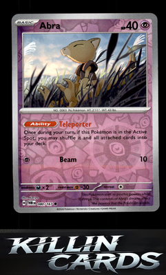 Reverse Holofoil Abra 080/167 Pokemon Common SV06: Twilight Masquerade Card NM