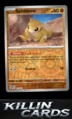 Reverse Holofoil Sandshrew 027/165 Pokemon Common SV: Scarlet & Violet 151 Card