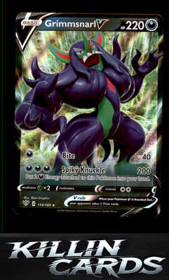 Grimmsnarl V 114/189 Pokemon Ultra Rare SWSH03: Darkness Ablaze Card NM