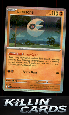 Lunatone 074/132 Pokemon Rare ME01: Mega Evolution Card NM