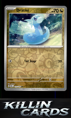 Reverse Holofoil Dratini 157/197 Pokemon Common SV03: Obsidian Flames Card LP