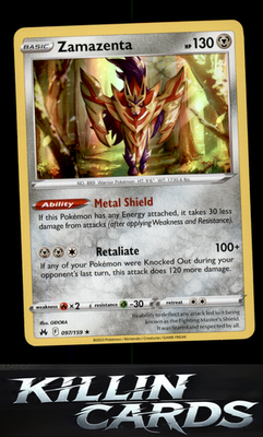 Zamazenta 097/159 Pokemon Holo Rare SWSH: Crown Zenith Card NM