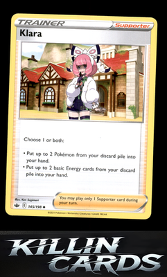 Klara 145/198 Pokemon Uncommon SWSH06: Chilling Reign Card NM