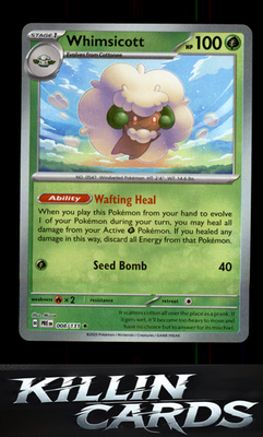 Whimsicott (Poke Ball Pattern) 008/131 Pokemon Rare SV: Prismatic Evolutions Car