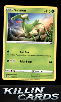 Virizion 015/264 Pokemon Rare SWSH08: Fusion Strike Card NM