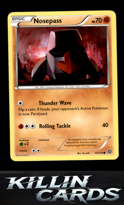 Nosepass 54/114 Pokemon Common XY - Steam Siege Card NM