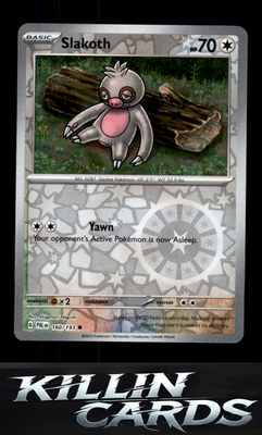 Reverse Holofoil Slakoth 160/193 Pokemon Common SV02: Paldea Evolved Card NM