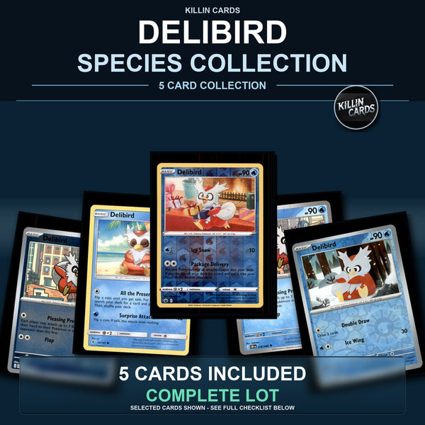 Pokemon TCG Delibird Species Collection 5 Different Cards