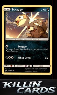 Scraggy 137/236 Pokemon Common SM - Unified Minds Card NM