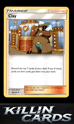 Clay 188/236 Pokemon Uncommon SM - Cosmic Eclipse Card NM