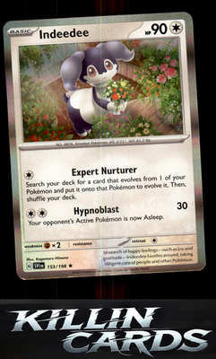 Indeedee 153/198 Pokemon Rare SV01: Scarlet & Violet Base Set Card NM