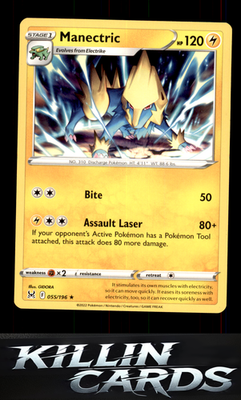 Manectric 055/196 Pokemon Rare SWSH11: Lost Origin Card NM