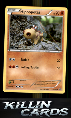 Hippopotas 87/160 Pokemon Common XY - Primal Clash Card NM